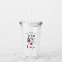 TUMBLER DE FESTA BRIDAL DE BRIDE DE EQUIPE PERSONA