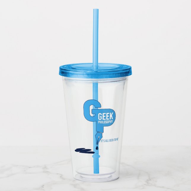 Copo De Acrílico Tumbler de Filosofia Geek (Frente)