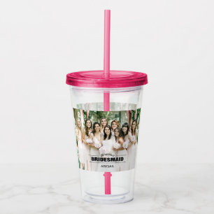 Copo De Acrílico Tumbler de Foto Bridal da Bridesmaid Personalizada
