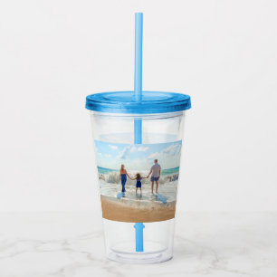 Copo De Acrílico Tumbler de Fotografias Personalizado com as Suas F