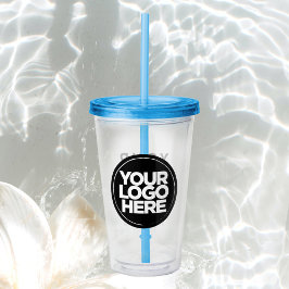 Copo De Acrílico Tumbler de logotipo personalizado com palha sem mí