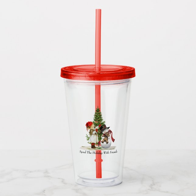 Copo De Acrílico Tumbler de Natal (Frente)