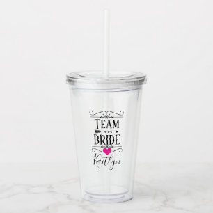 COPO DE ACRÍLICO TUMBLER DE PEÇA BRIDAL DE BRIDE DE EQUIPE PERSONA