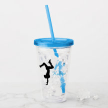 Tumbler de silhueta personalizado de dança de hiph