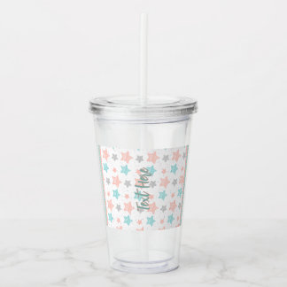 Copo De Acrílico Tumbler de Texto Personalizado | Tumbler de Acríli