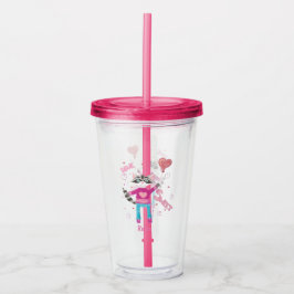 Copo De Acrílico Tumbler do miúdo do guaxinim dos desenhos animados