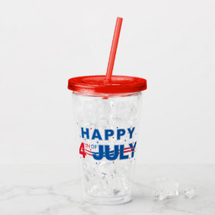 Copo De Acrílico Tumbler em acrílico no 4 de julho