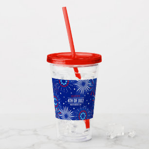 Copo De Acrílico Tumbler em acrílico no 4 de julho