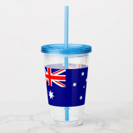 Copo De Acrílico Tumbler Patriótico Acrílico com bandeira da Austrá