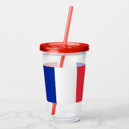 Copo De Acrílico Tumbler Patriótico Acrílico com bandeira de França