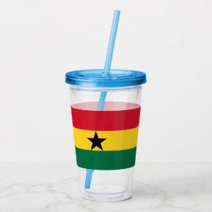 Copo De Acrílico Tumbler Patriótico Acrílico com bandeira de Gana