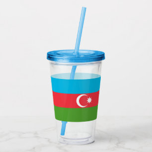 Copo De Acrílico Tumbler Patriótico Acrílico com bandeira do Azerba