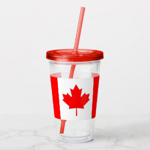 Copo De Acrílico Tumbler Patriótico Acrílico com bandeira do Cana
