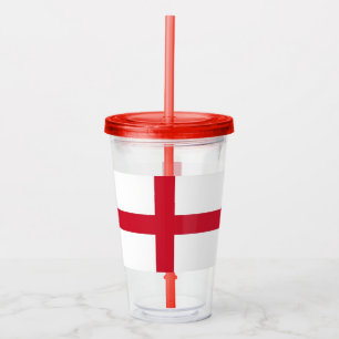 Copo De Acrílico Tumbler patriótico com a bandeira de Inglaterra