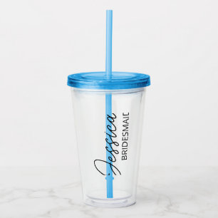 Copo De Acrílico Tumbler Personalizado/ Bridesmaid Gift/ Café Força