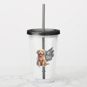Copo De Acrílico Tumbler Personalizado do Acrílico Número Um Pai