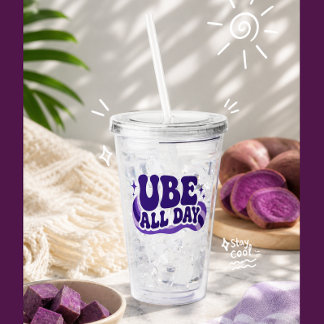 Copo De Acrílico Tumbler Ube o Dia Inteiro