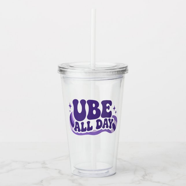 Copo De Acrílico Tumbler Ube O Dia Todo (Frente)