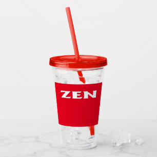 Copo De Acrílico Tumbler vermelho-branco-branco-vermelho-acrílico