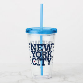 Copo De Acrílico Tumblers de Nova Iorque de nome personalizado
