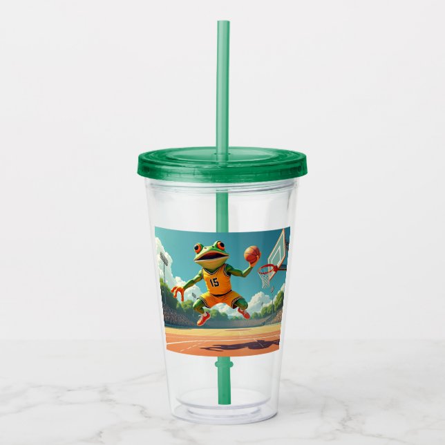 Copo De Acrílico Tumblho de acrílico de Sapo de basquete (Frente)
