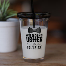 Copo De Acrílico Tuxedo Weding Usher Bridal Party Tumbler