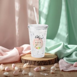 Copo De Acrílico Two Easter Bunnies Personalized Acrylic Tumbler