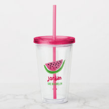 Um em um nome personalizado melão melão rosa