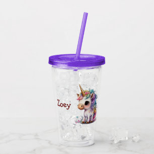 Copo De Acrílico Unicórnio Personalizado