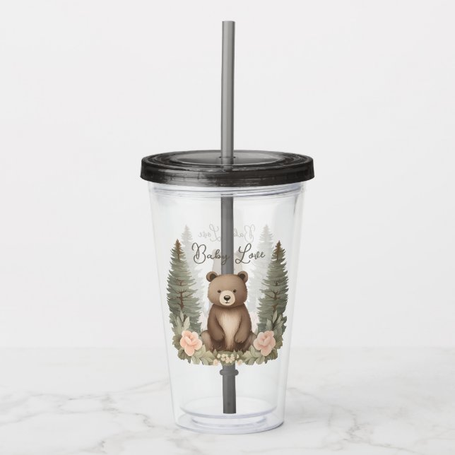 Copo De Acrílico Urso Florestal da Madeira (Frente)