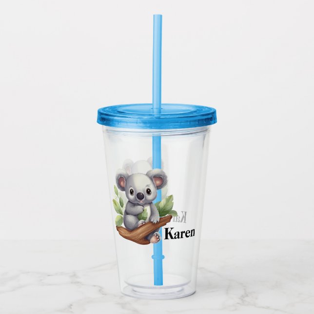 Copo De Acrílico Urso Kola Personalizado (Frente)