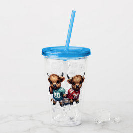 Copo De Acrílico Vacas e Futebol das Highland