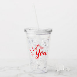 Copo De Acrílico Vaso de acrílico - Te amo