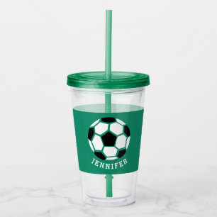 Copo De Acrílico Verde personalizado atlético do futebol dos