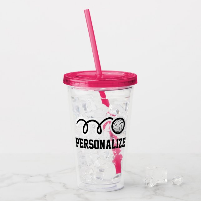 Copo De Acrílico Vidro acrílico de voleibol personalizado (Gelo frontal)