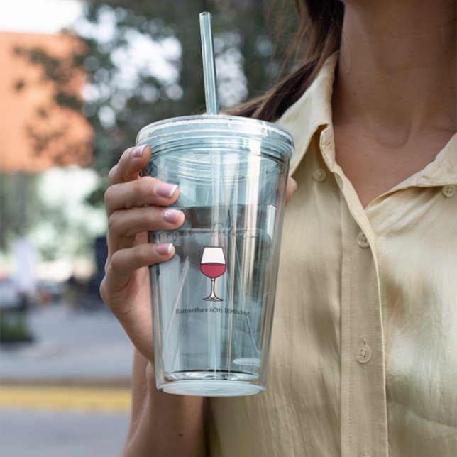 Copo De Acrílico Vinho De Perfeição Com 60 Anos De Idade (Criador carregado)