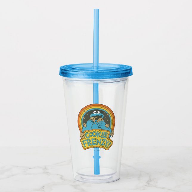 Copo De Acrílico Vintage Cookie Monster | Cookie Frenzy (Frente)