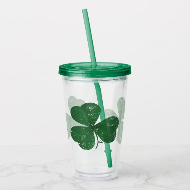 Copo De Acrílico Vintage de Grande Shamrock (Esquerda)