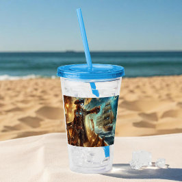 Copo De Acrílico Vintage Steampunk Vintage Pirata Espacial do Ocean