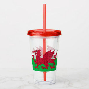 Copo De Acrílico Welsh Dragon ~ Flag of Wales