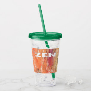 Copo De Acrílico Zen White cola verde de acrílico
