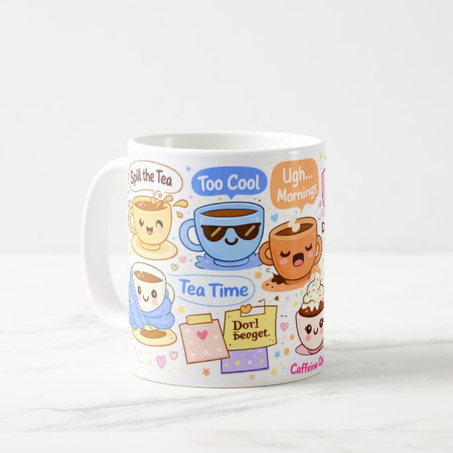 Copo de Café Divertido – Caneca de Café e Loja de  (Frente Esquerda)
