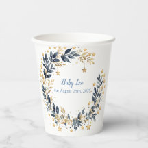 Copo de papel Boho Stars Greenery