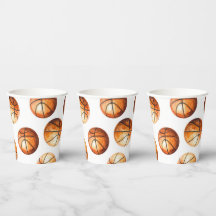 Copo de Papel de Basquetebol