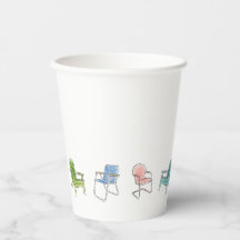 Copo de papel divertido para o verão