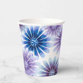 Copo de Papel Floral Lavanda