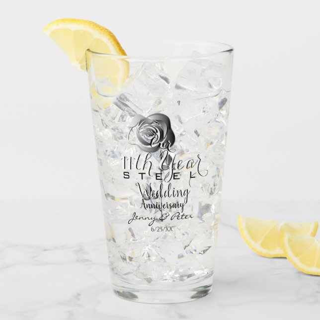 Copo De Pint 11 Casamento Rosa de Aço (Gelo frontal)