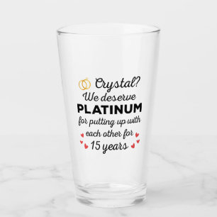 Copo De Pint 15 Casamento I - Casal Engraçado Cristal