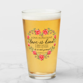 Copo De Pint 1 Corintianos 13:4 O amor é o coração floral do pa