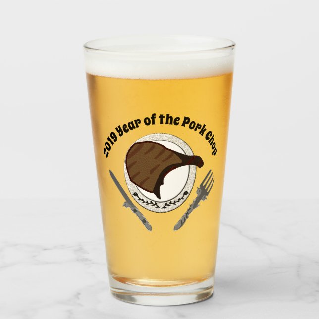 Copo De Pint 2019 Ano da costela de porco (Frente (Preenchido))